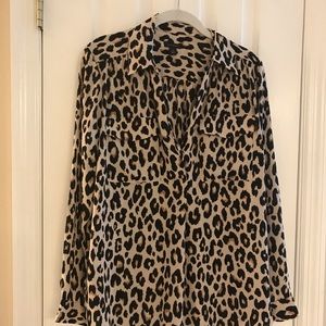 Ann Taylor Leopard Print Blouse